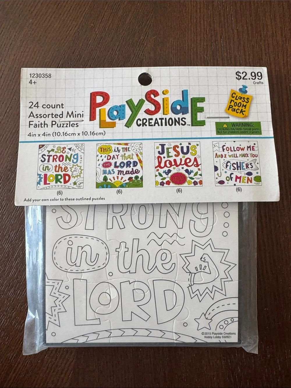 Assorted Mini Faith Puzzles - White